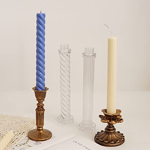 2 Pack Plastic Spiral Candle Mold Stick Candle Mold Gearwheel Candle Mold Plastic Mold Animal Mold Silicone Mold For Resin Candle Mold Clay Mold Skull Soap Mold Candle Making Mold Soap Making Molds #TOP13