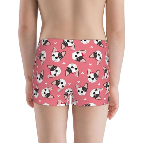 Boys' Cotton Boxer Brief Soft Underwear-French Bulldog Face3