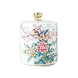 Bicuzat Enamel Ceramic Tea Caddy Tea Canister Tea Storage Container Tins Jar with Airtight Lid...