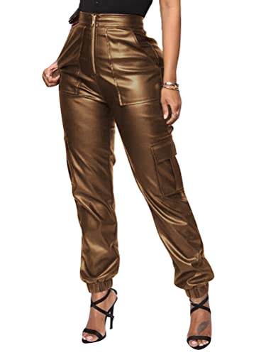 Pantalon slim en similicuir moulant pour galber les formes