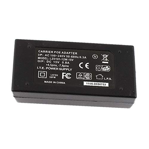 Adaptador POE Power Supply Injector 15V 0.8A Ethernet Switch miniatura 4