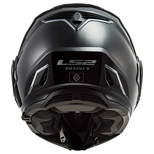 Ls2 Helmets Valiant Ii Modular Helmet (Gloss Blackout - X-Large) #TOP5