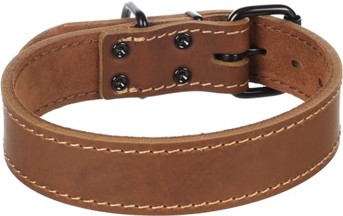 Flamingo Dog Collar Montana Cognac M/L 39,5-49,5cm 35mm, Brown - Image 2
