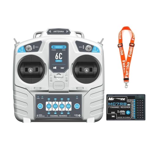 2.4G 6CH Radio Controller Transmitter With Receiver Compatible With RC Airplane Drone Multirotor Helicopter And Boat Compatible 