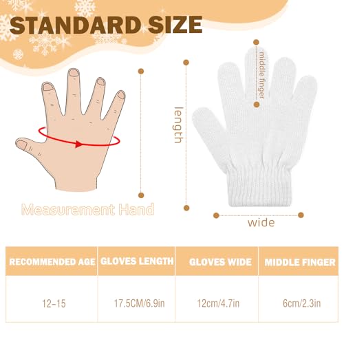 Image of ONESING 12 Pairs Kids Gloves - Warm Knitted Winter Gloves Bulk for Girls Boys | Children Gloves Designed for Cold Weather
