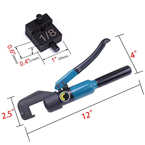 image for Muzata 45Ton Upgraded Custom Hydraulic Hand Crimper Tool for 1/8