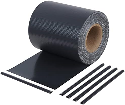 WOLTU Sichtschutzstreifen für Doppelstabmatten 450 g/m² PVC, Doppelstabmattenzaun Blickdicht Wetterfest Windschutz 19cm x 35m, Sichtschutz zaun für Garten Balkon inkl. 25 Befestigu