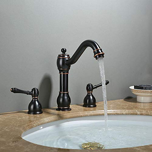 Robinet lavabo 3 trous eau chaude et froide pour vasque - 4