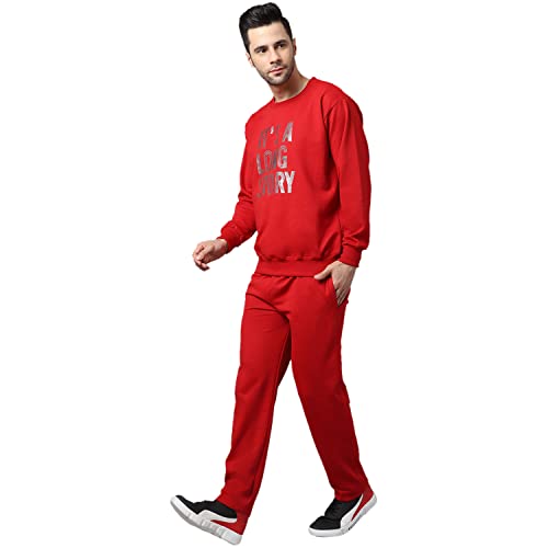 Image of Mack Jonney Fleece Printed Tracksuit Co-ord Set for Men-SW 44 LOWER 02-P