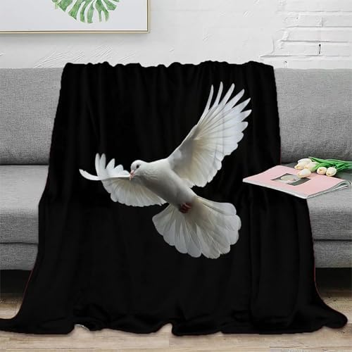 Couverture flanelle 3D oiseau en peluche douce 127x152cm Cochonseons