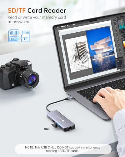 Adaptateur USB C Hub NOVOO R8C PRO concentrateur PC Mac multiport - 5