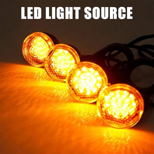 image for PSLER Motorcycle Turn Signal Light 41 mm Fork Clamp Front Rear Set LED