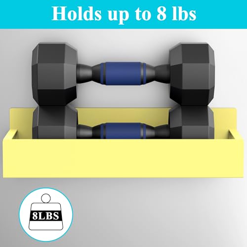 Image of HuggieGems Metal Magnetic Spice Rack for Refrigerator Yellow, 4 Pack | Magnetic Shelves Heavy Duty for Fridge in Kitchen, Seasoning Storage Organizer, For Oven Washer and Dryer, For Heavier Items