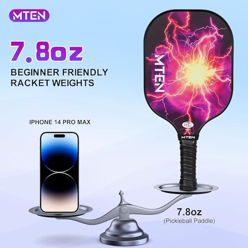 Image of MTEN Pickleball Paddles Set of 2 /4 /1, USAPA Approved Fiberglass Rackets