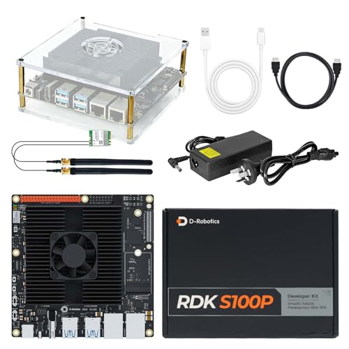 Image of Yahboom RDK S100P AI Development Board Kit 128TOPS,with 64GB Emmc Storage,Network Wireless Card,Acrylic Case,HDMI Cable,for Mechanical Engineers Developing Electronic Project