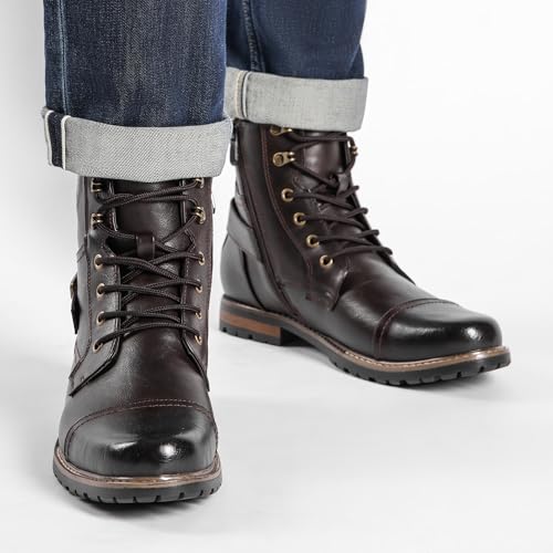 Image of Bruno Marc Men's Motorcycle Combat Boots