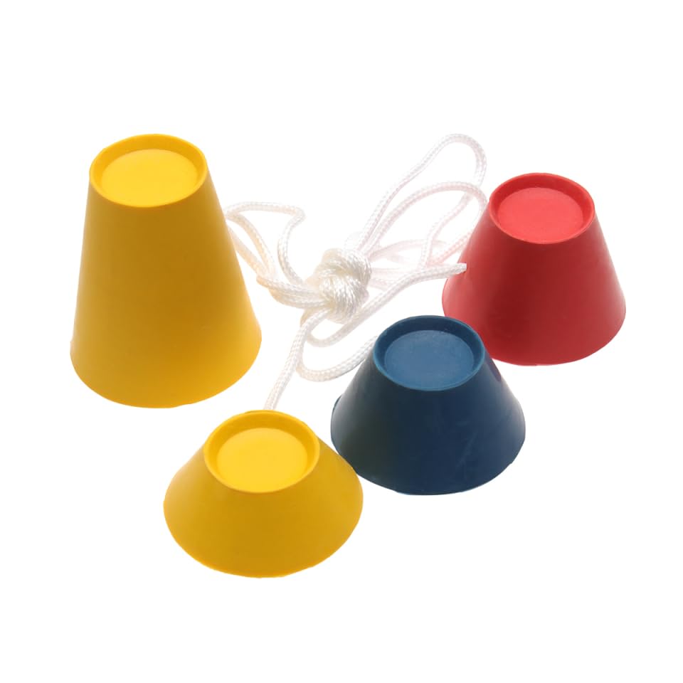 ABOOFAN 4pcs Rubber Winter Golf Tees Multicolour 14mm 18mm 24mm 38mm for Hard Ground Frosty Days with Rope