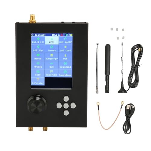 Vikye H2 SDR Radio Receiver, Full Function 1MHz?6GHz, TXCO, 3.2 Inch LCD Touch Screen, Software Radio Receiver with Portable Design, Multifunctionality, Aluminum Case