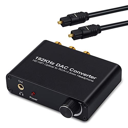 Expresstech @ Conversor de audio digital en analógico Coaxial Óptica Toslink y SPDIF a RCA Dnalógica Analógico aptador para PS3 XBox HD DVD PS4 Sky