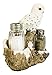 Ebros Gift Baby Owlet Snow White Owl Perching On Snowy Tree Branch Glass Salt And Pepper Shakers Holder Display Figurine Set 6.5