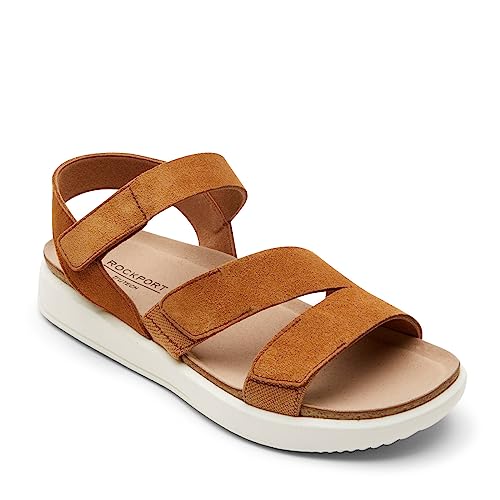 Image of Rockport Women's Kells Bay Gore Strap Sandal, Honey, 5.5 UK