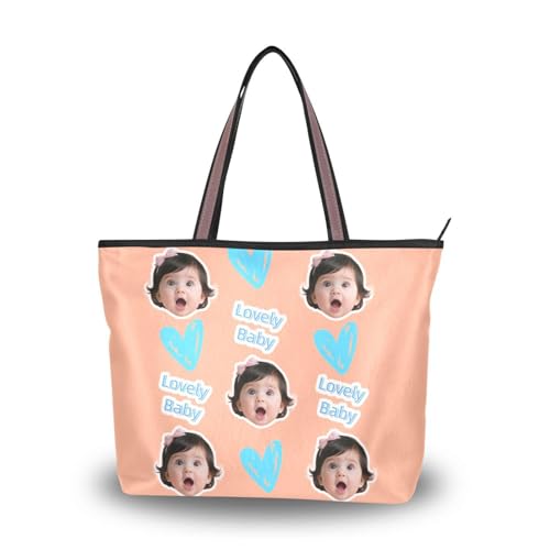 silk fabric zippered straps for handbags reusable Customized picture on handbags for women 2025 (senario) Size15.7 x 11.4 Light Orange