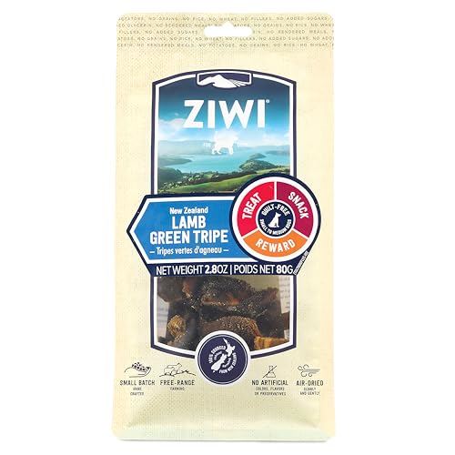 ZIWI Dog Chews and Treats Lamb Green Tripe - All Natural Air-Dried Single Protein Grain-Free High-Value Treat Snack Reward 2.8 Ounce (Pack of 1)