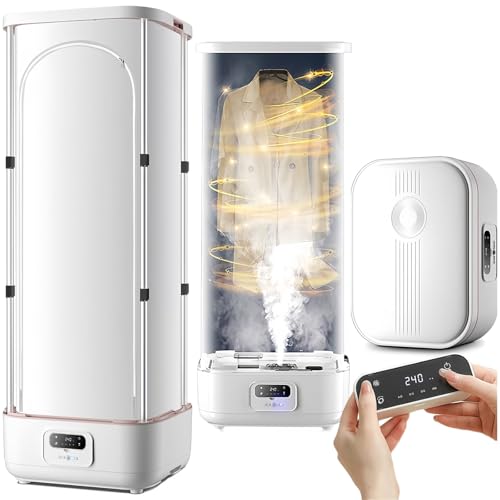 SAIYERUS Plancha de Vapor Vertical Inalámbrica Automática de 900 W, Vaporizador Plegable y Secadora de Ropa, Máquina para Planchar Ropa y Quitar-Arrugas, para Ropa y Telas, Máquina de Secado,220V