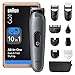 Braun 11-in-1 All-in-One Trimmer for Men, Series 3 Grooming Kit for Beard, Face, Hair, Body&Nose, Ultra Sharp Blade, 14 Length Settings, Washable Heads, 50-Min Cordless Use –AIO3565, Grey
