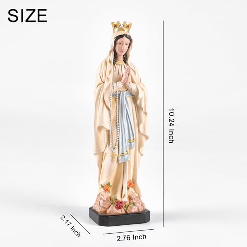 Estatua Nuestra Señora de Lourdes 10.24" miniatura 2