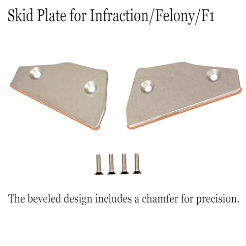 Image of Titanium Sparking Skid Plate Guard for Arrma 6S 1 /7 Infraction /Limitless /Felony | 2mm Thick Chassis Armor Undershield Protector,Skid Plate Protect Chassis Upgrade Part Bottom Cover-Titanium A