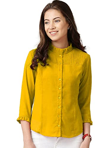 Generic Girls Mandarin collar 3/4 sleeves shirt-45