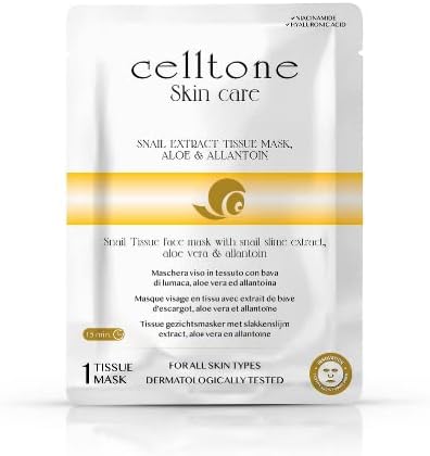Celltone slakkenslijm sheetmask, gezichtsmasker voor een stralende huid – tissue mask