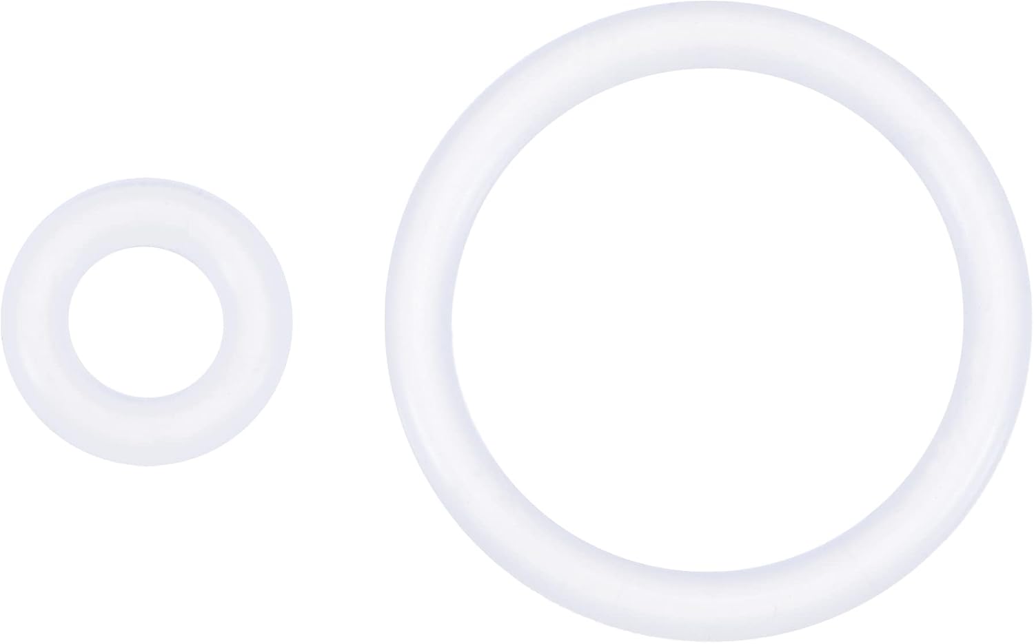 MECCANIXITY Silicone Rubber O-Rings 8mm 18mm OD 4mm 14mm ID 2mm Thick VMQ Seal Gasket, White 50in1 Set