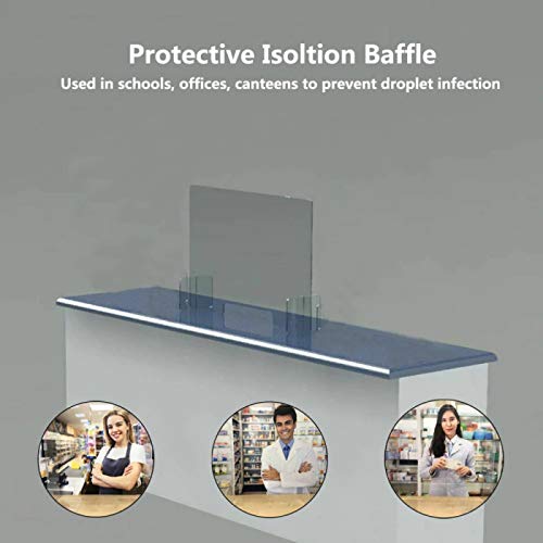 VITRE ECRAN Protection PLEXIGLASS Transparent COMPTOIR 65X65CM Accueil RÉCEPTION Separation LATÉRALE Bouclier HYGIAPHONE A02