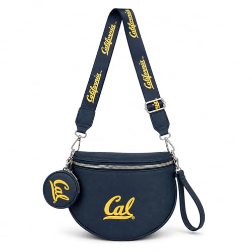 UC Berkeley Crossbody Bags for Women Bum Bag & Coin Purse Multiple Pockets Cross Body Bumbag for Graduation Gift Game Day Travel | NC-CAL030NY