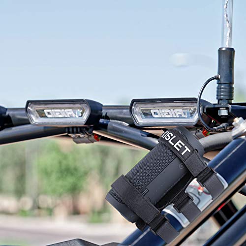 Xislet 2-Strap Style Portable Utv Speaker Mount Compatible With Polaris Rzr Ranger Can Am Maverick X3 Kawasaki Mule Attaches 1.5-2.0" Roll Bar Wakeboard Tower Boat Wireless Speaker Bar Mount #TOP3