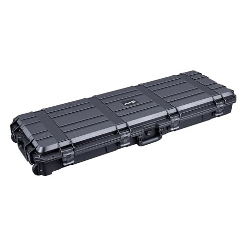 Lykus HC-11010 Long Waterproof Hard Case with Customizable Foam Insert and Wheels, Interior Size 42.05x13.19x5.12 in, Suitable for long items