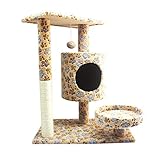 Moolo Kratzbäume Katzenbaum-Turm, Plüsch-natürliche Klinge-Katzen-Baum-Katzen-kletternder Rahmen-haltbares Kratzer-beständiges langlebiges Gut Katzen häuser