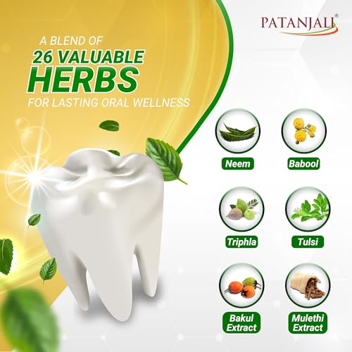 Image of Patanjali Dant Kanti Advance Toothpaste Value Pack 200g (100g x 2), Herbal Ayurvedic Toothpaste for Strong Healthy Teeth & Gums, Natural Oral Care, Cavity Protection, Fresh Breath