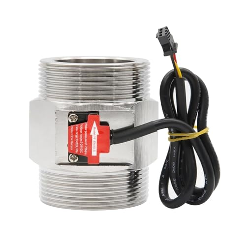 image for KGKGK Water Flow Meter, 2 Inch Stainless Steel Hall Flow Sensor Water 