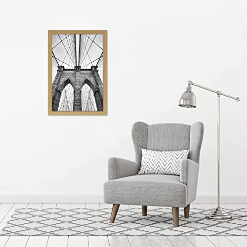 Americanflat 20x30 Poster Frame with Polished Plexiglass - Wide Picture Frames Made of Engineered Wood for Vertical or Horizontal Wall Display - Epic Collection - Pine — view 5