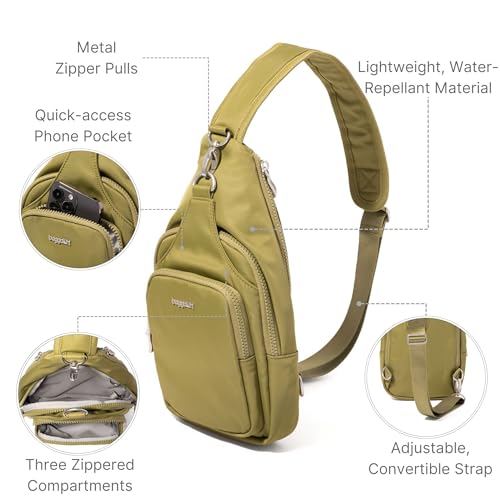 Image of Baggallini Women's Central Park Sling 12 inchx7 inch Crossbody Bag W /Convertible Adjustable Shoulder Strap
