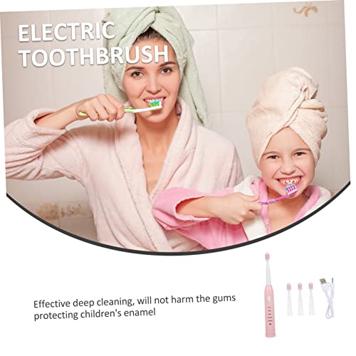 FONDOTIN Elektrische Zahnbürste Für Junge Mädchen Mit Weichen Borsten Tragbar Und Automatische Reinigung Ersatzkopf Inklusive Geeignet Für Babyzähne – Bild 7