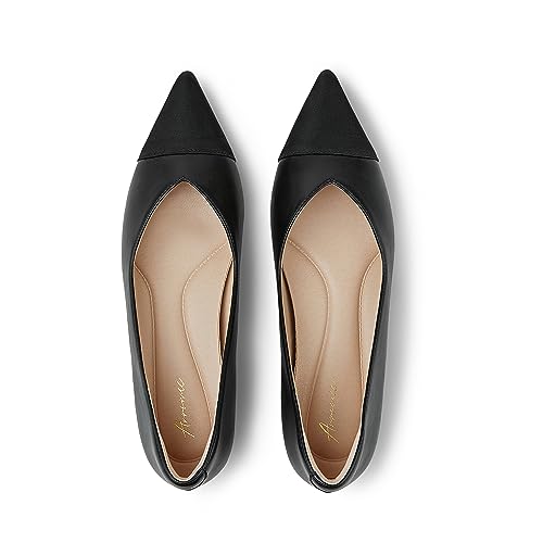Arromic Flats Shoes for Women, Low Wedge Pointed Toe Women Flats with Arch Support, Heel Pad and Inner Heel, Comfortable Slip on Flats for Office Work Casual Dressy Wedding4
