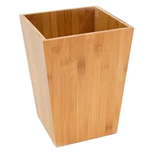 MSV prullenbak bamboe – 10 liter – 26,5 x 20 x 20 cm