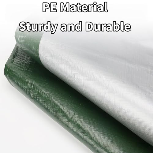 Lona impermeable exterior PE verde de 150 x 160 cm plástico cubretodo duradera 5