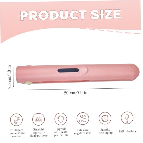 Plancha y rizadora portátil para cabello con 3 temperaturas miniatura 3