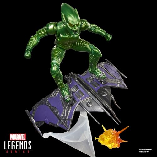 Image of Marvel Legends Series Green Goblin, Spider-Man: No Way Home Deluxe 6 Inch Action Figure Set with Original Goblin Armor and Glider