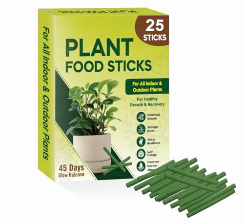 Image of Plant Food Fertilizer Sticks For All Home Garden Indoor & Outdoor Plants | Plant Growth Booster, fertilizer For Plants | Plant Booster For Speed Growth, Multi-Purpose Fertilizers (25 STICKS)